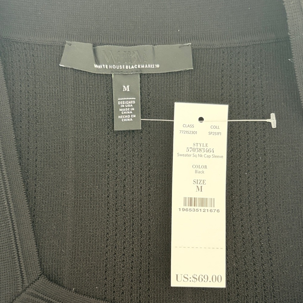 White House Black Market Cap Sleeve Sweater - Picture 6 of 6
